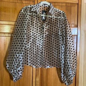 COPY - NASTY GAL COLLECTION beautiful polka dot blouse